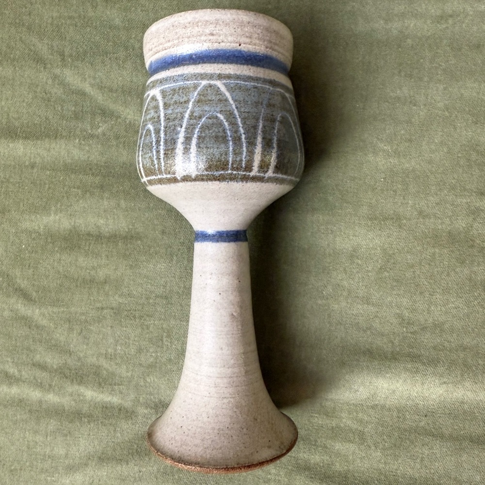 Stoneware Handcrafted Ceramic stemmed cup UBM